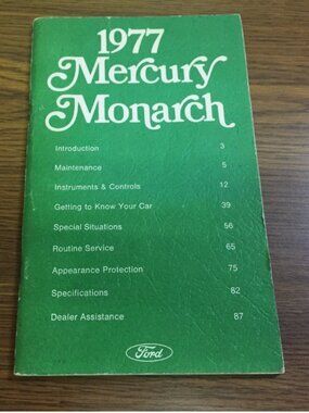1977 Ford Mercury Monarch Owner's Manual